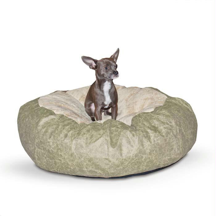 K&h Pet Products Self Warming Cuddle Ball Pet Bed Small Green 28" X 28" X 10"