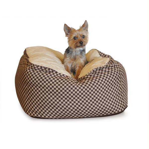 K&h Pet Products Deluxe Cuddle Cube Pet Bed Large Brown 30" X 30" X 12"