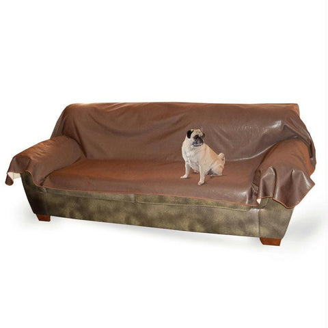 K&h Pet Products Leather Lover's Furniture Cover Loveseat Chocolate 54" X 88" X 0.25"