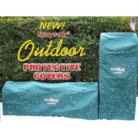 Kittywalk Outdoor Protective Cover For Kittywalk Curves (2) Green 48" X 18" X 24"