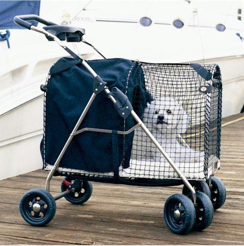 Kittywalk 5th Ave Luxury Pet Stroller Suv Blue 31” X 16” X 37.5"