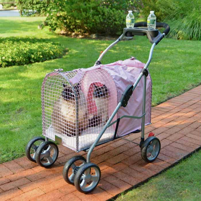 Kittywalk 5th Ave Pet Stroller Suv Pink 31” X 16” X 37.5"