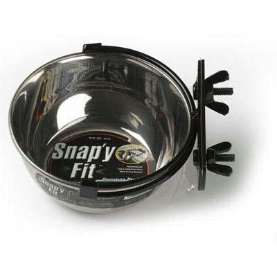 Midwest Stainless Steel Snap'y Fit Water And Feed Bowl 10 Oz Stainless Steel 5" X 5" X 2"