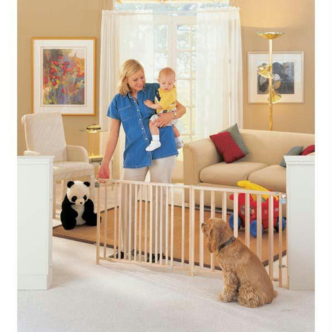 North States Extra-wide Swing Pet Gate Wood 60" - 103" X 27"