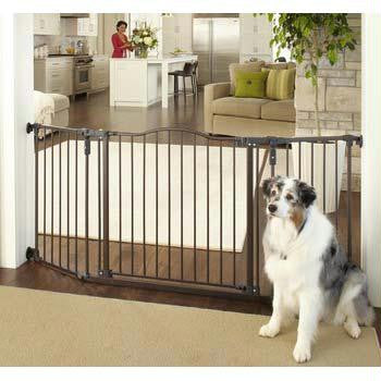 North States Deluxe Décor Wall Mounted Pet Gate Matte Bronze 38.3" - 72" X  30"