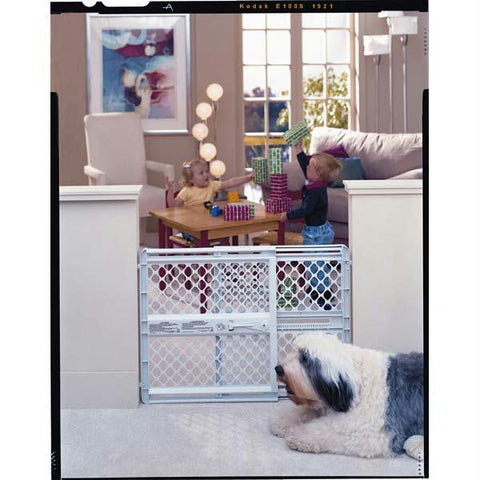 North States Pet Gate Iii Pressure Mounted White 26" - 42" X 26"