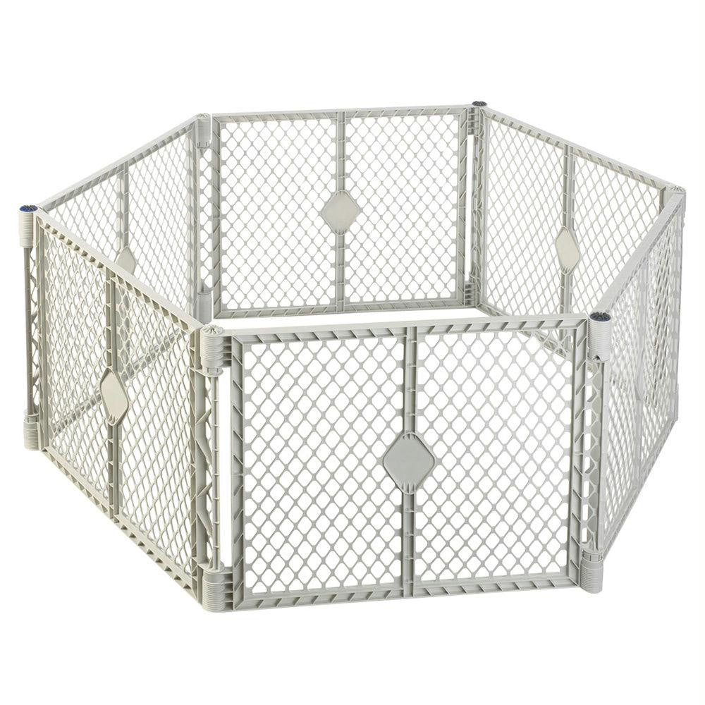 North States Pet Superyard Xt Gate 6 Panels White 30" X 26"