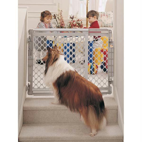 North States Walk-thru Wall Mounted Pet Gate White 27" - 41" X 27"