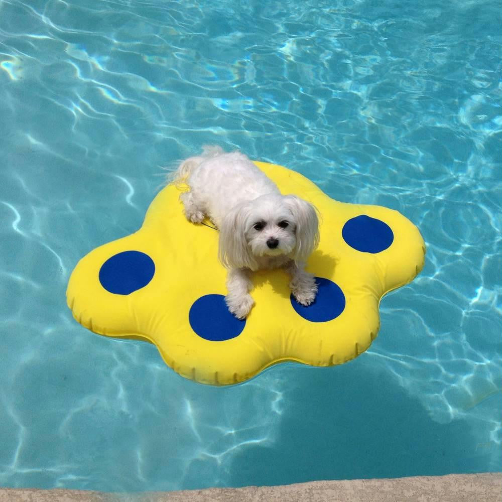 Paws Aboard Doggy Lazy Raft Small Yellow 25.5" X 29"