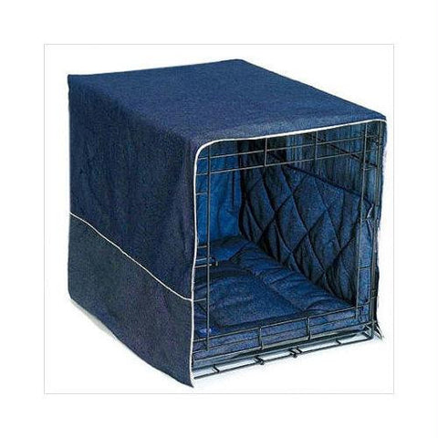 Pet Dreams Classic Cratewear Dog Crate Cover Small Denim 24" X 18"