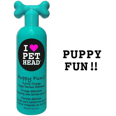 Pet Head Puppy Fun Tearless Shampoo Yummy Orange 16oz 9" X 3" X 2.5"