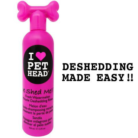 Pet Head De Shed Me Miracle Deshedding Rinse Watermelon 12oz 9" X 3" X 2.5"