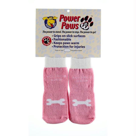 Woodrow Wear Power Paws Advanced Extra Extra Small Pink - White Bone 1.25" - 1.38" X 1.25" - 1.38"