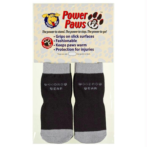 Woodrow Wear Power Paws Advanced Extra Extra Small Black - Grey 1.25" - 1.38" X 1.25" - 1.38"