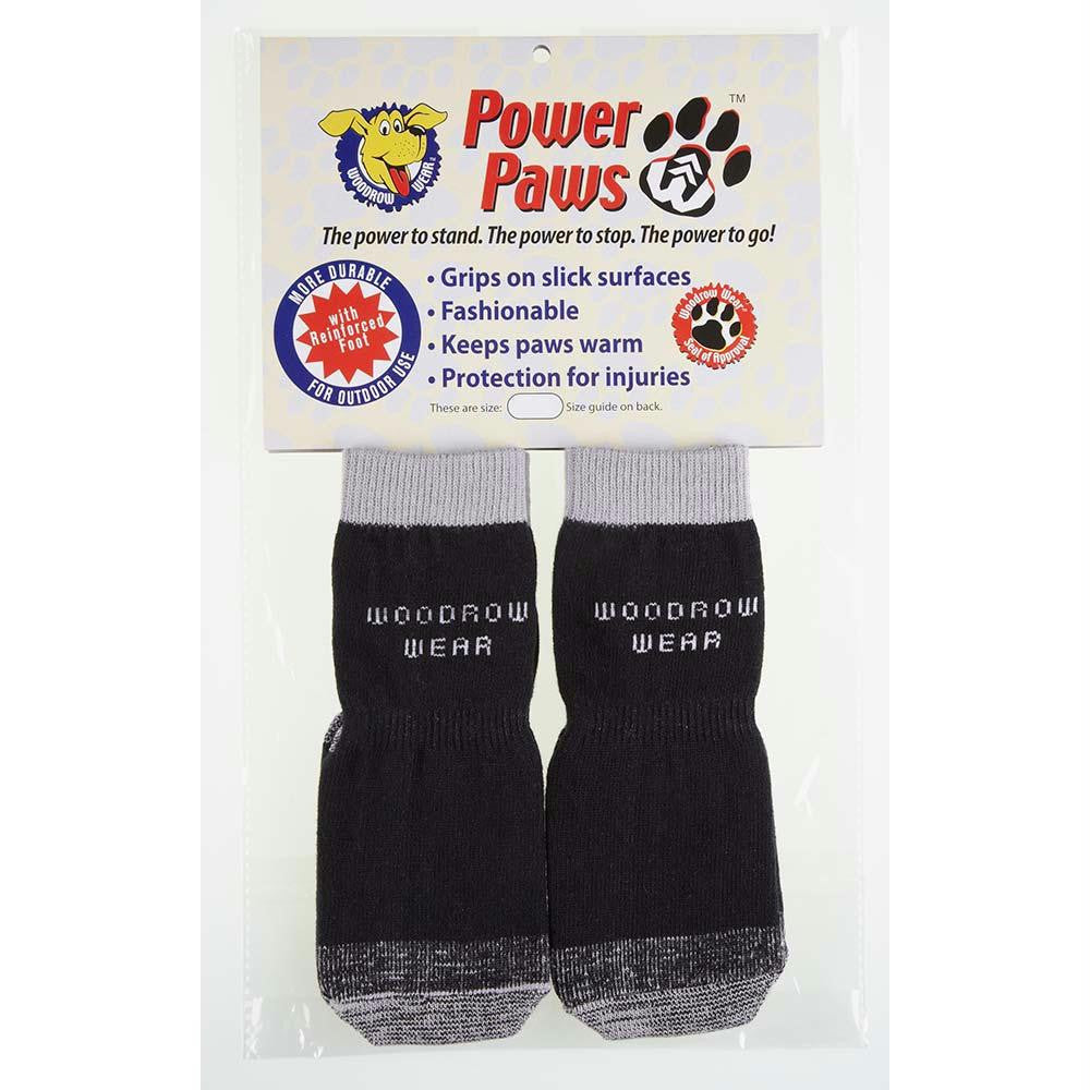 Woodrow Wear Power Paws Reinforced Foot Extra Extra Small Black-gray 1.25" - 1.38" X 1.25" - 1.38"