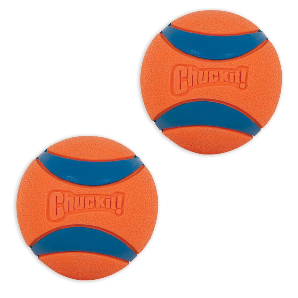 Petmate Chuckit Ultra Ball Dog Toy 2 Pack Medium Orange-blue 2.5" X 2.5" X 2.5"