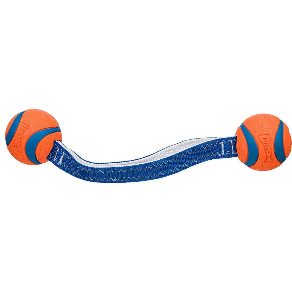 Petmate Chuckit Ultra Duo Tug Dog Toy Small Orange-blue 10" X 2" X 2"