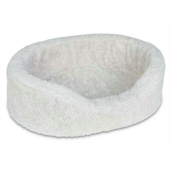 Petmate Plush Lounger Dog Bed Extra Small Natural Berber 21" X 16" X 7"