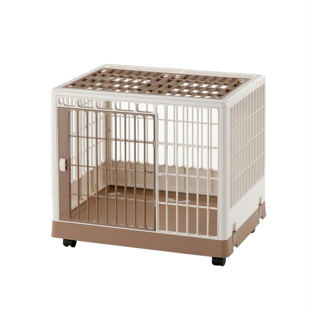 Richell Pet Training Kennel Pk-650 White - Mocha 25.4" X 19.7" X 22"