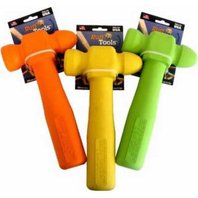 Ruff Dawg Ruff Tools Hammer Dog Toy Assorted Colors 8.5" X 3.5" X 1"