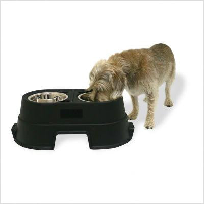 Our Pets Healthy Pet Diner Elevated Dog Feeder Medium Black 23.5" X 13" X 8"