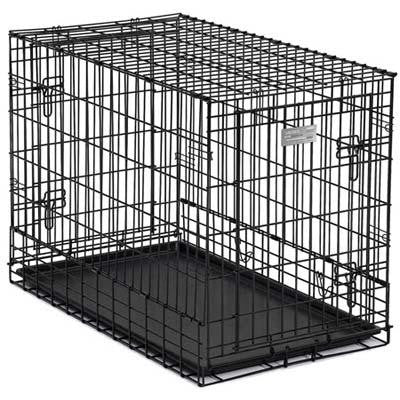 Midwest Solutions Series Side-by-side Double Door Suv Dog Crates Black 36" X 21" X 26"