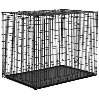 Midwest Solution Series Ginormous Double Door Dog Crate Black 54" X 37" X 45"