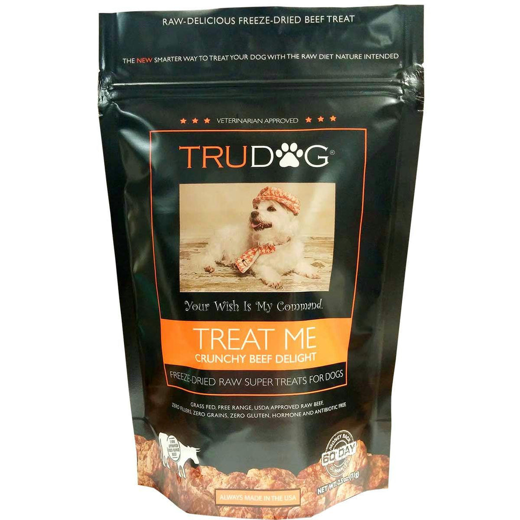 Trudog Treat Me Crunchy Beef Delight Dog Treats 2.5 Ounces