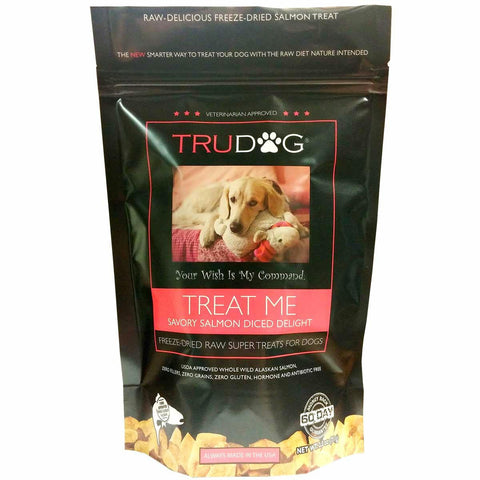 Trudog Treat Me Savory Salmon Diced Delight Dog Treats 2.5 Ounces