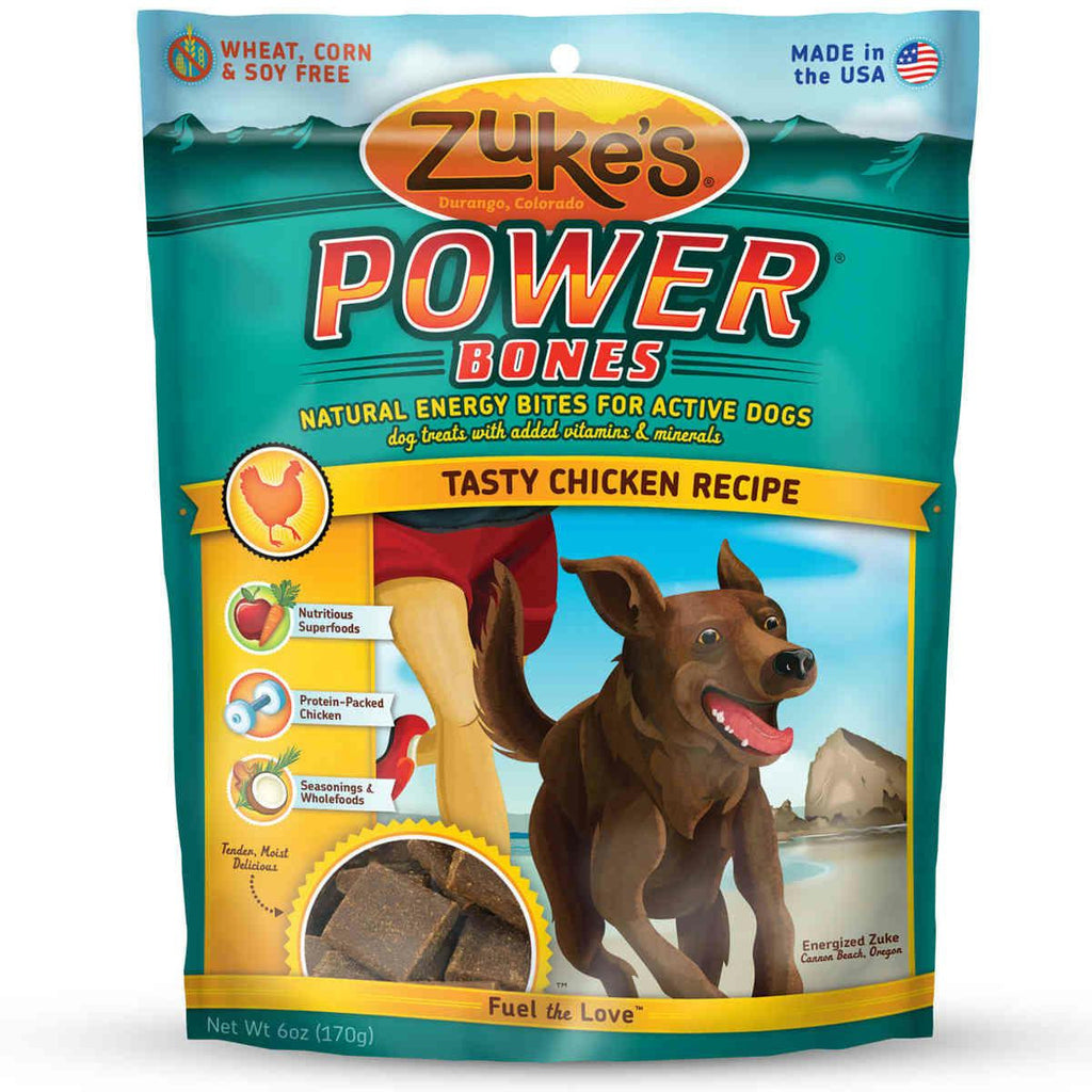 Zuke's Power Bones Natural Endurance Treats For Dogs Chicken 6 Oz.