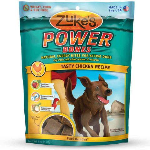 Zuke's Power Bones Natural Endurance Treats For Dogs Chicken 6 Oz.