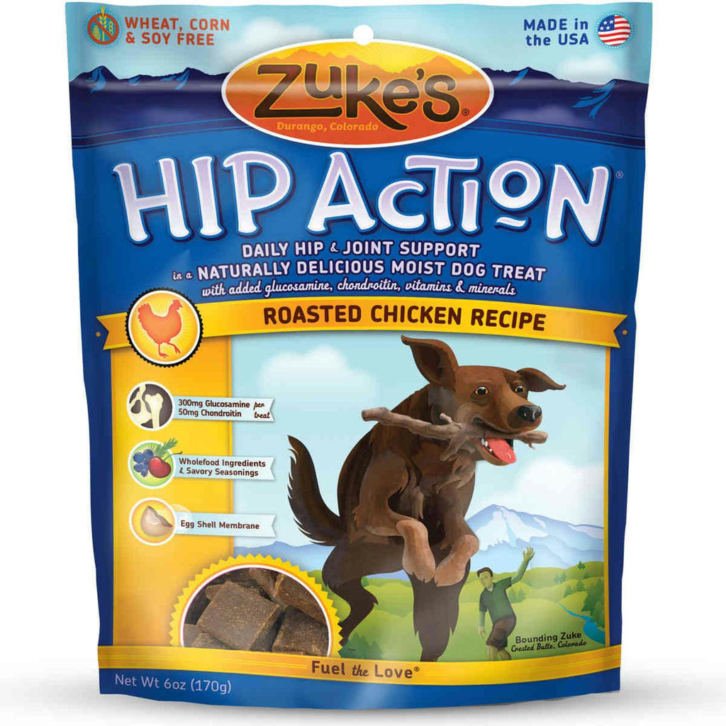 Zuke's Hip Action Treats With Glucosamine Roasted Chicken Recipe 6 Oz.