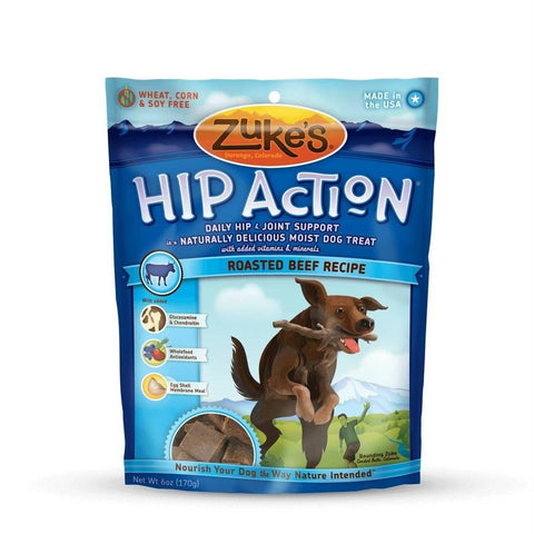 Zuke's Hip Action Treats With Glucosamine Roasted Beef 6 Oz.