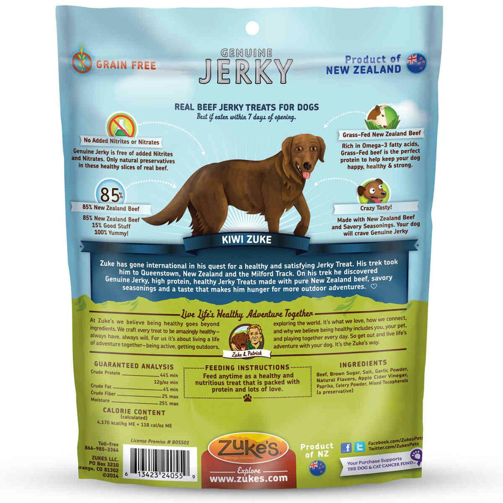 Zuke's Genuine Jerky Original Beef Dog Treat 4 Oz.