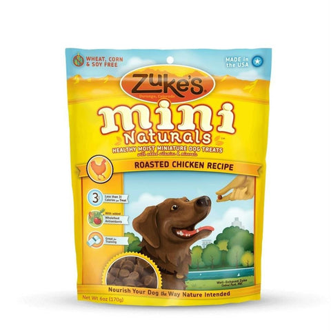 Zuke's Mini Naturals Moist Miniature Treat For Dogs Roasted Chicken 6oz.