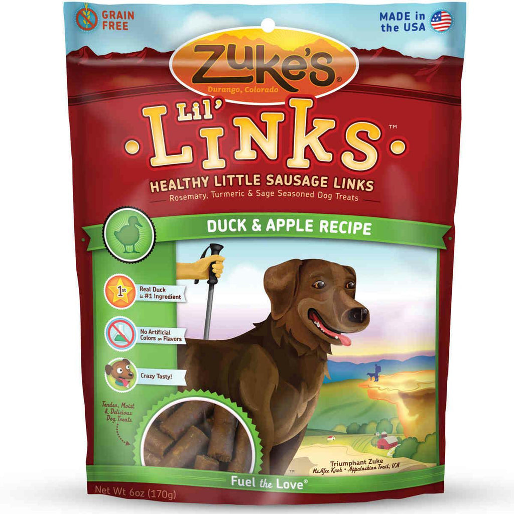 Zuke's Lil' Links Healthy Grain Free Little Sausage Links For Dogs Duck And Apple