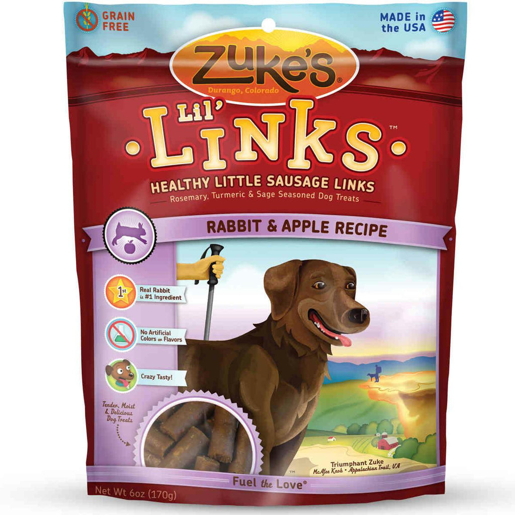 Zuke's Lil' Links Healthy Grain Free Little Sausage Links For Dogs Rabbit And Apple