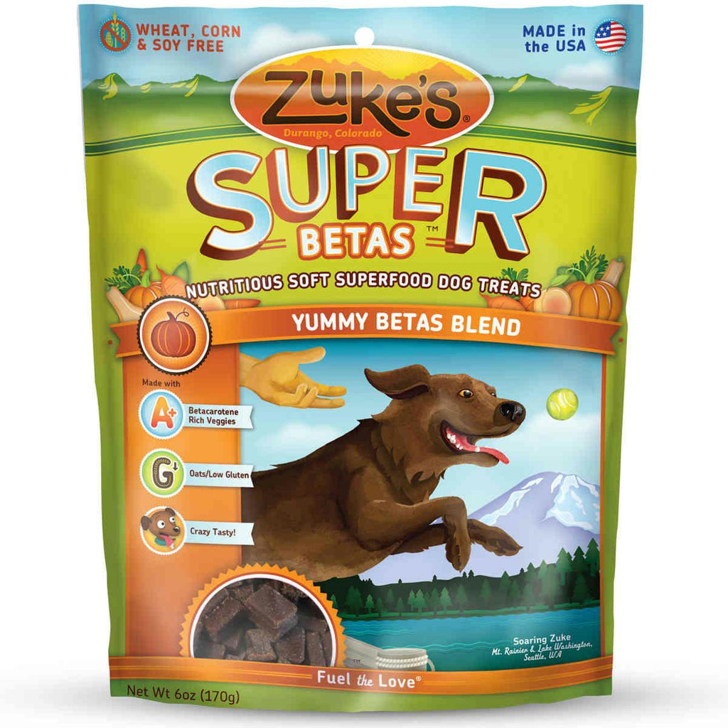 Zuke's Supers All Natural Nutritious Soft Superfood Dog Treats Yummy Beta 6 Oz.